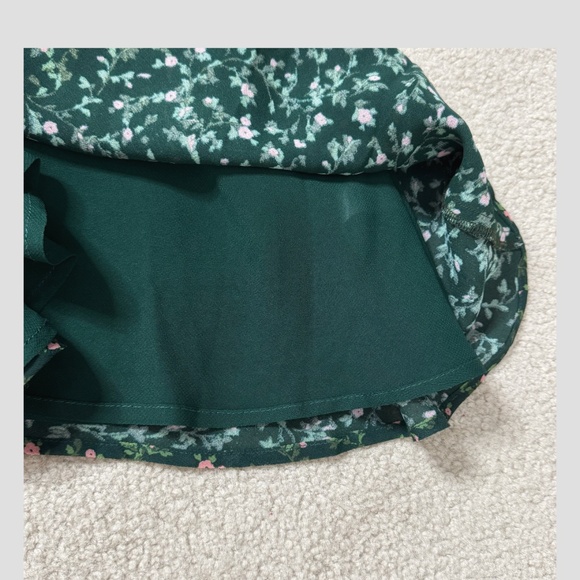 NWT Reformation Parish Dress Coriander Green Asymmetrical Hem Drop Waist Size 12 - Picture 8 of 14